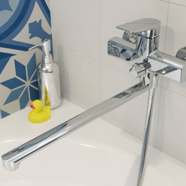 Смеситель для ванны IDDIS Bridge с длинным изливом (BRDSB02i10WA)